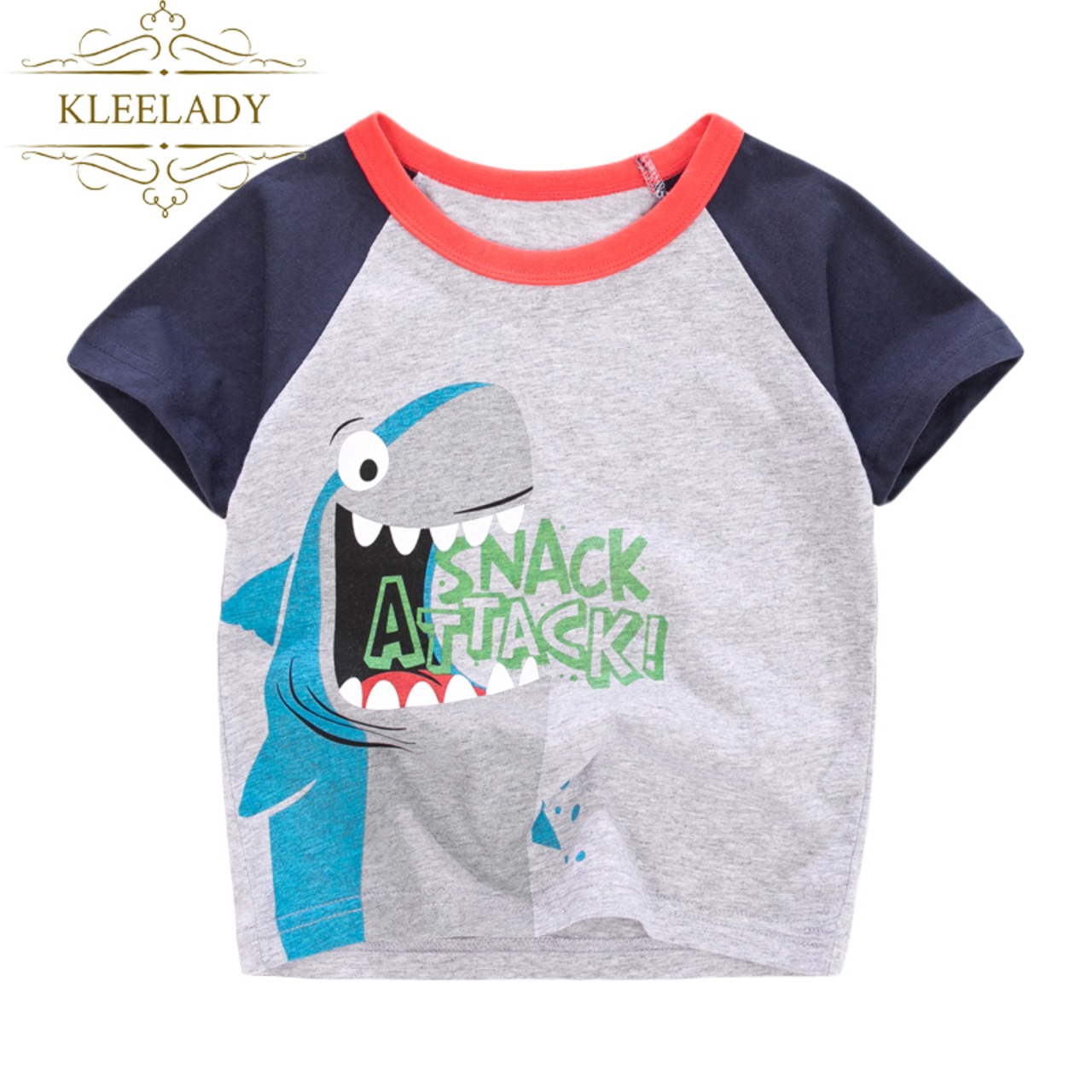 半袖 Tシャツ トップス　大人気サメデザイン　男の子　お洒落　カジュアル シンプル　幼稚園　保育園　小学校　入園　綿肌ざわり通気性抜群な綿100％♪　お出掛けの 日にオススメです