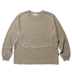 CABARET POVAL / FABIEN WAFFLE TOP - KHAKI