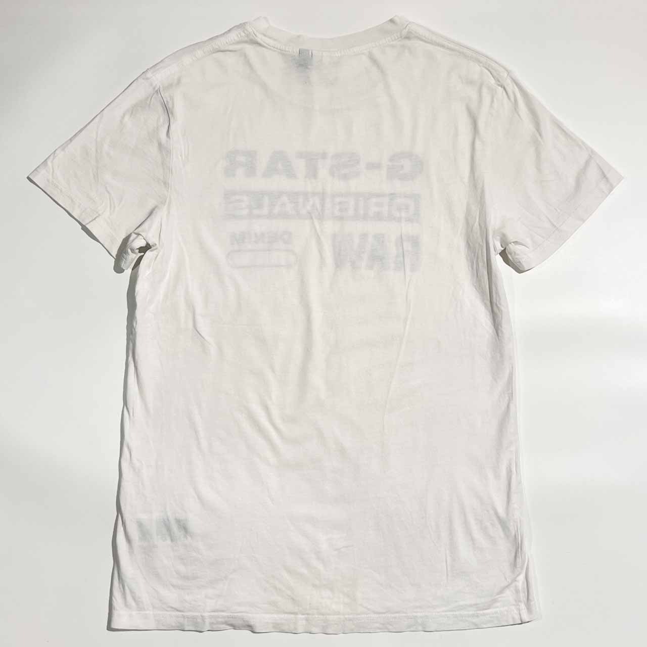G-STAR RAW ジースターロウ ロゴ デザイン 半袖 Tシャツ M/ホワイト メンズ