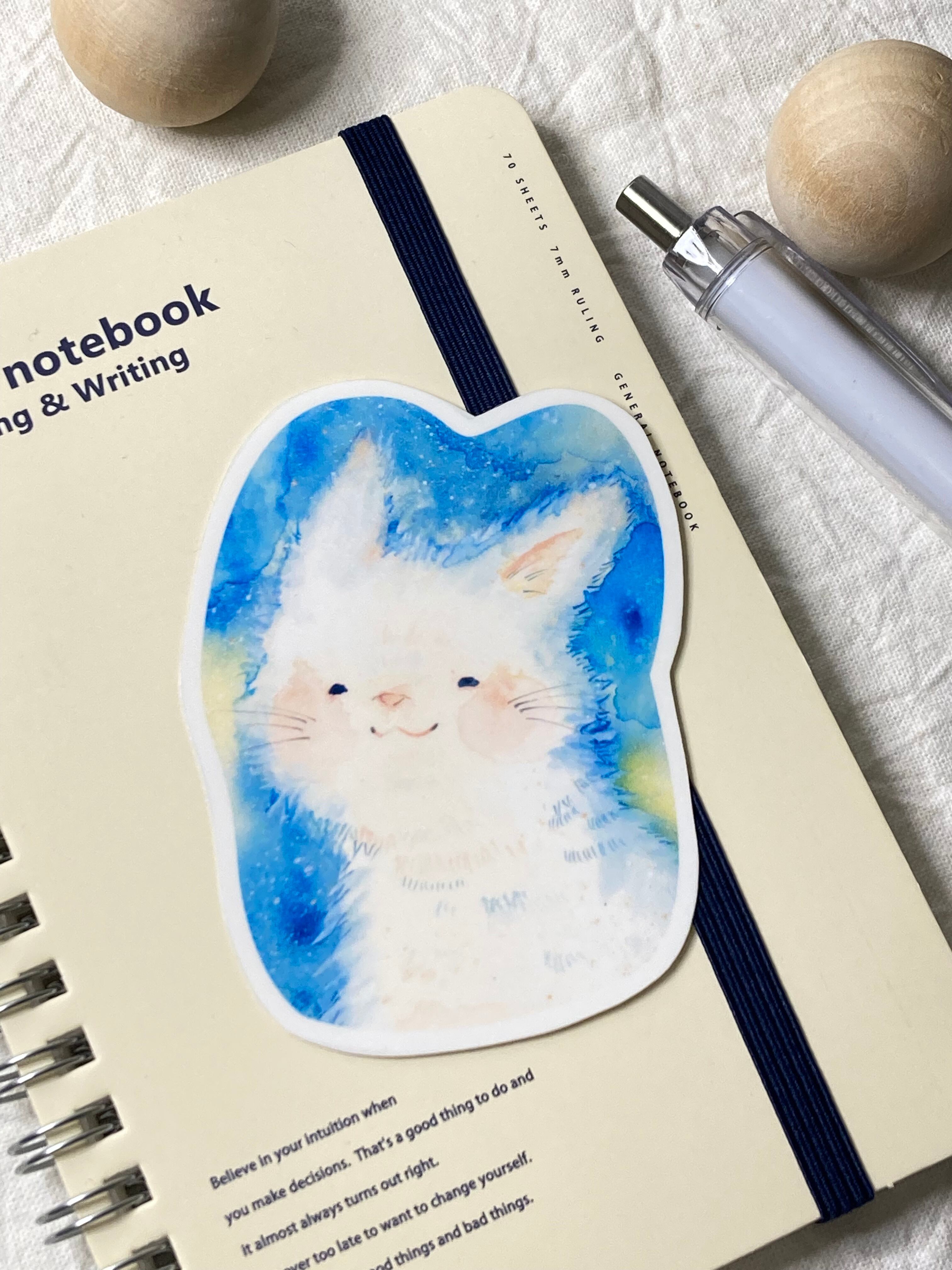 ステッカー◎猫と星空