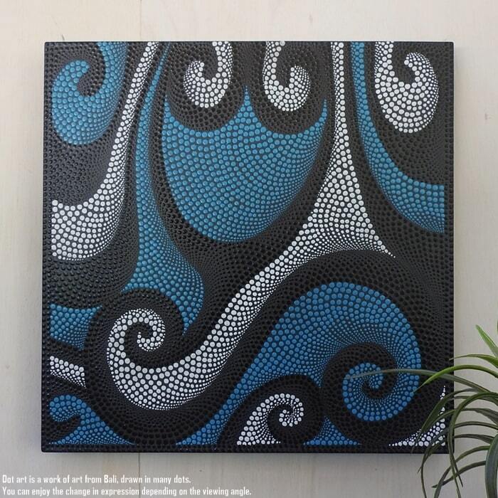 ドットアート 50cm × 50cm スパイラル モダンアート アジアンアート 模様 手描き 絵画 アートパネル バリ絵画 バリアート ウォールデコレーション 飾り 壁掛け 壁飾り リゾート インテリア オブジェ 雑貨 おしゃれ 玄関 かわいい 新築祝い プレゼント 癒し リビング
