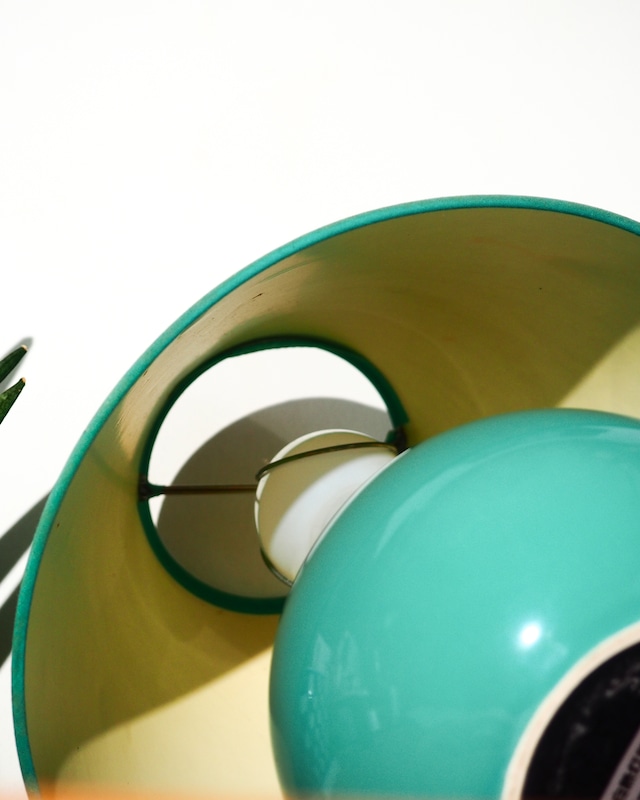 1997 Light blue shaded lamp, made in Taiwan
