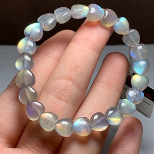 シラーが美しい☆ハート・ラブラドライト ブレスレット