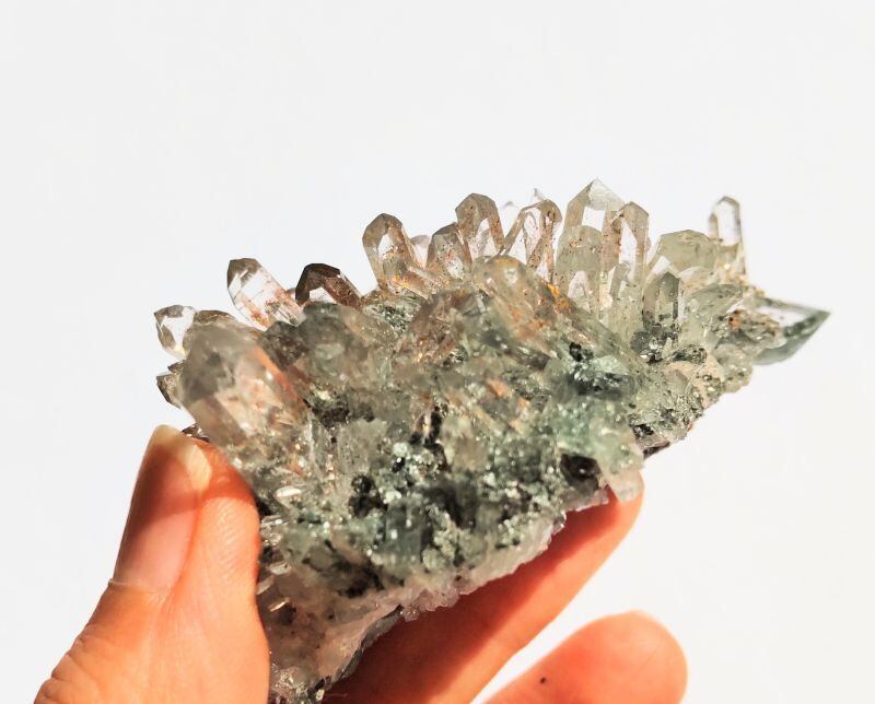 ∞超レアコロンビアンピンク&グリーンフォレストレムリアンクラスター(大)!