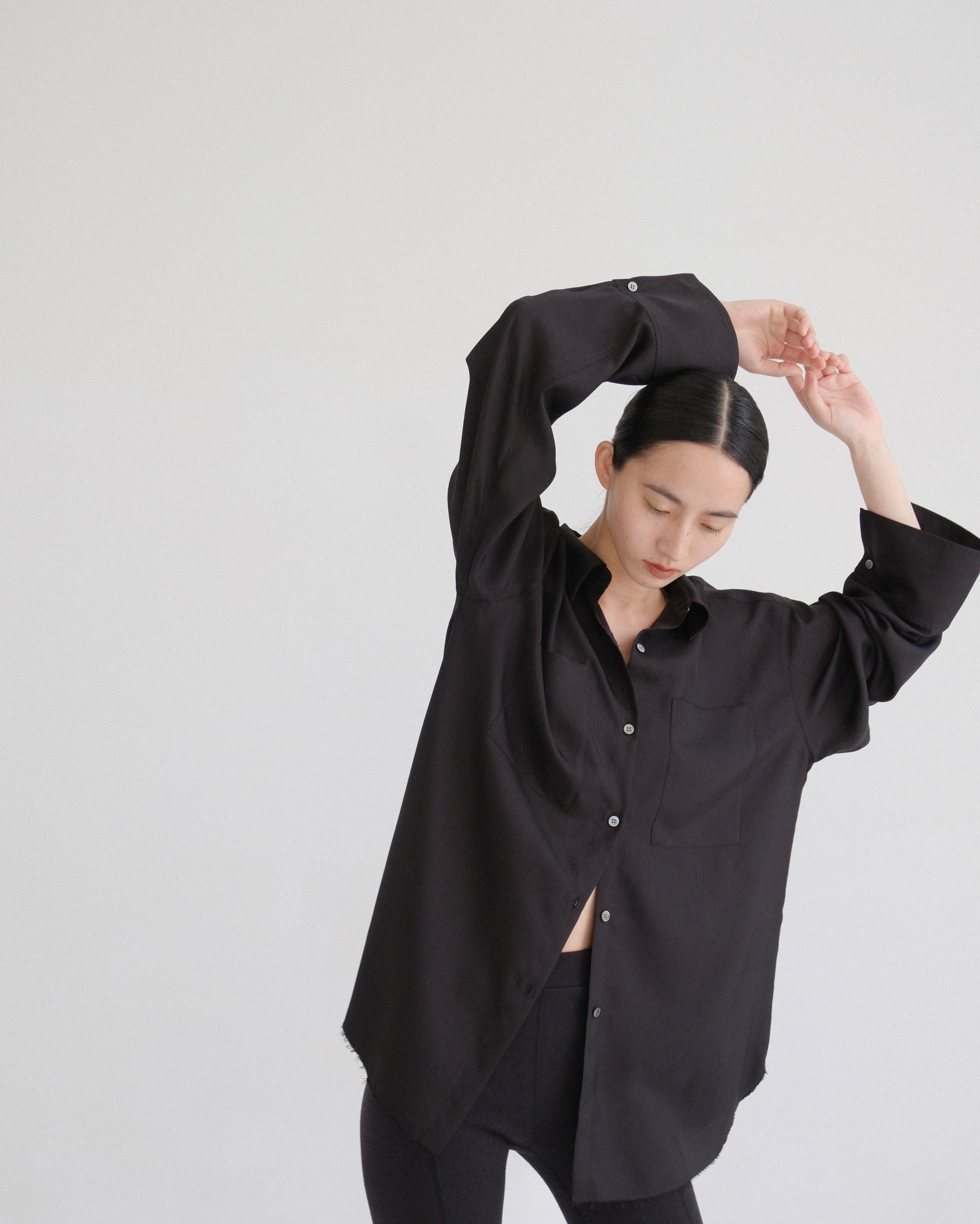 silky twill shirt - made in Japan - | aéré