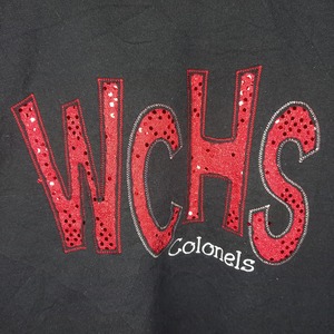 フルーツオブザルーム　クルーネック　スウェット　トレーナー　刺繍ロゴ　黒　M