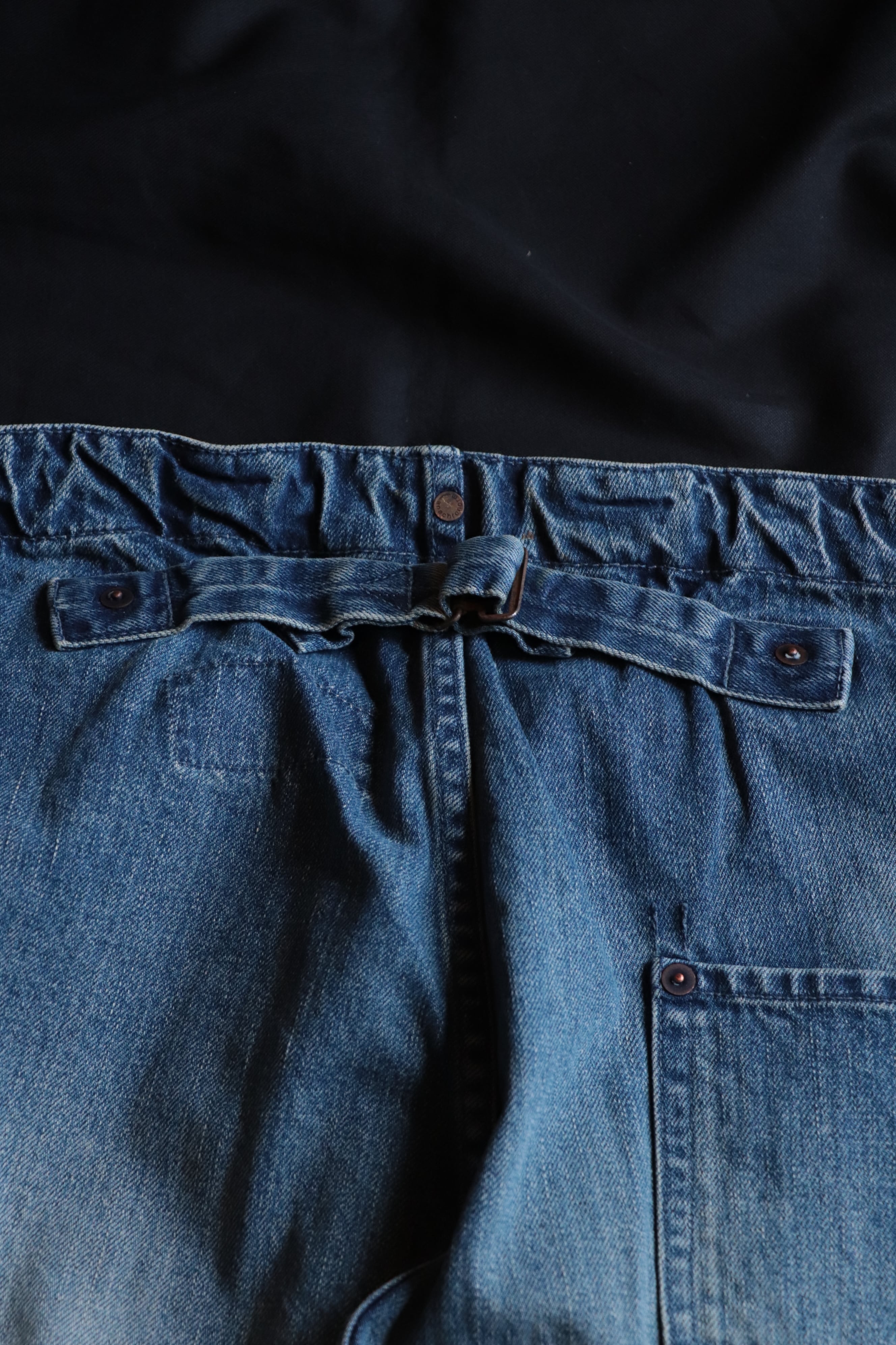 ANACHRONORM/アナクロノーム CINCHBACK DENIM EASY PANTS INDIGO AGING