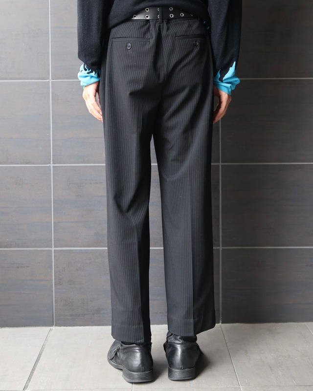 Center press pinstripe slacks