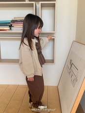 韓国子供服 / BANANA J / 26Autumn / ワッフル ジャケット / 秋服 / キッズ *XS~JS*