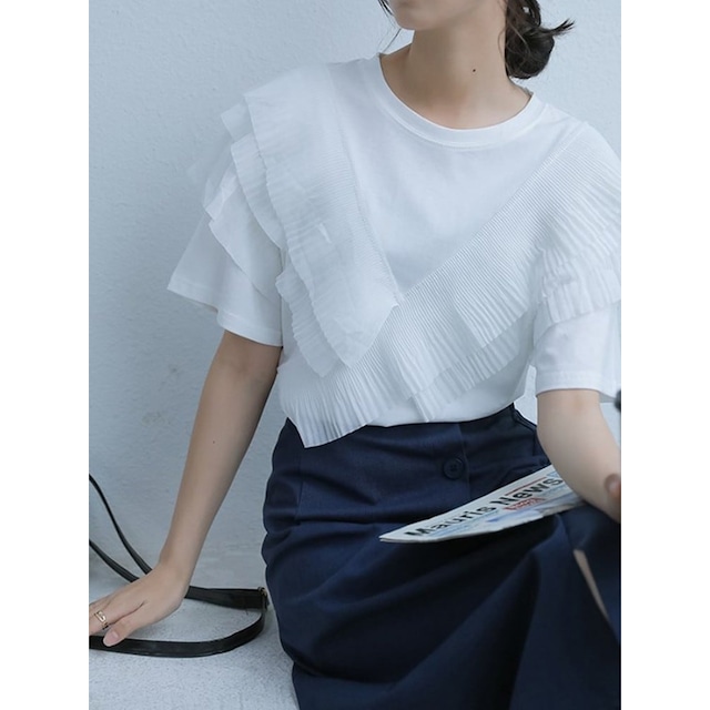 pleats frill layered T   100199