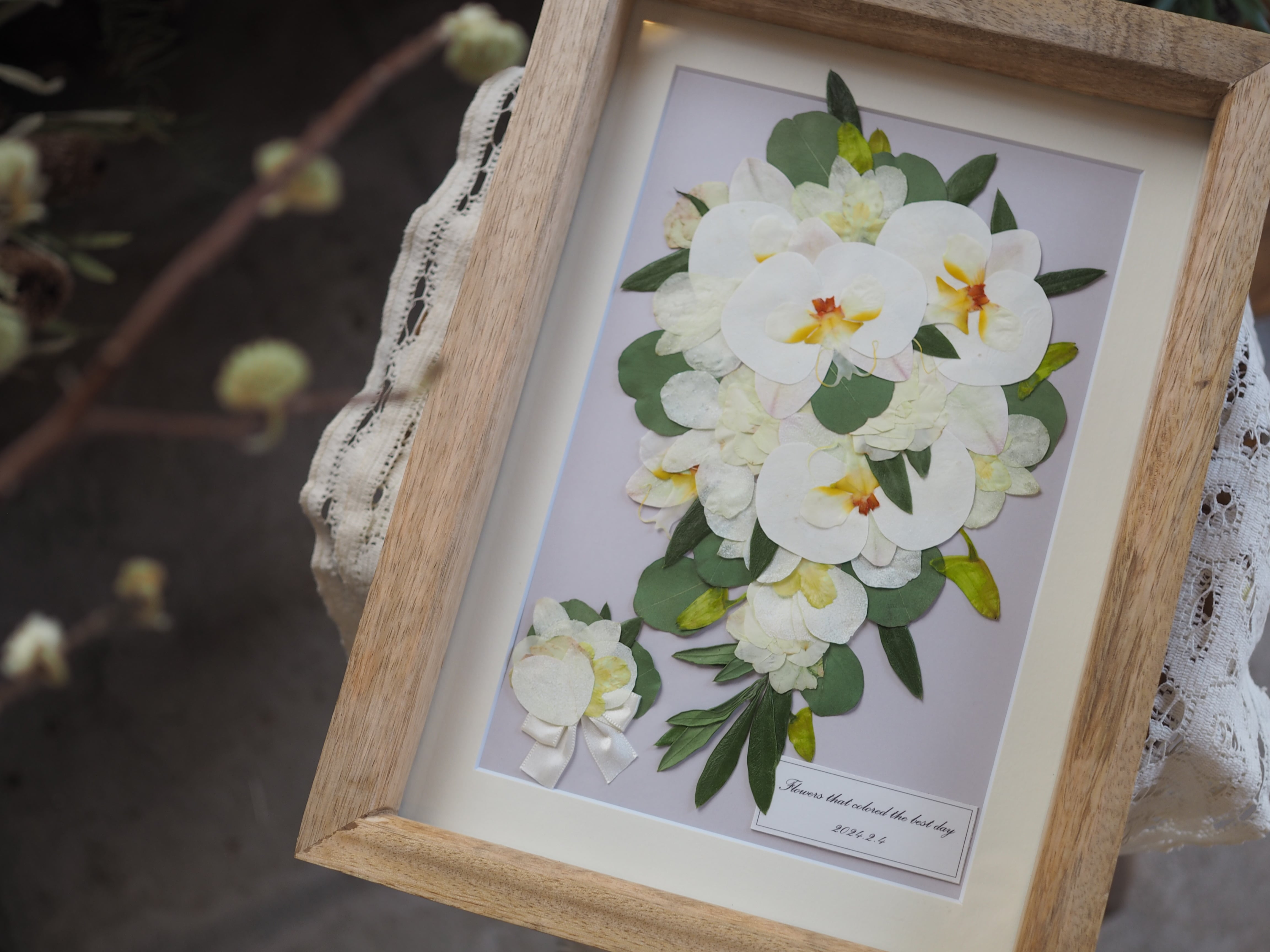 予約商品】押し花 〈A4サイズ〉生花から押し花に仕立てるオーダー