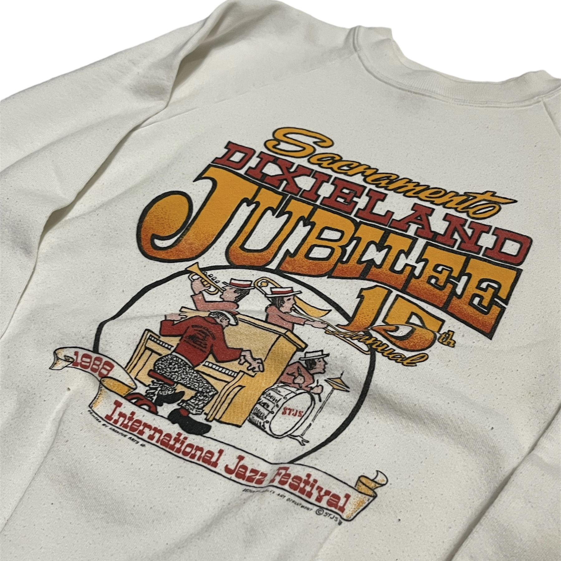 80's JERZEES print sweat shirt