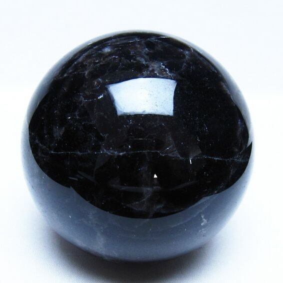 1.3Kg モリオン 黒水晶 丸玉 98mm スフィア 一点物 151-9381