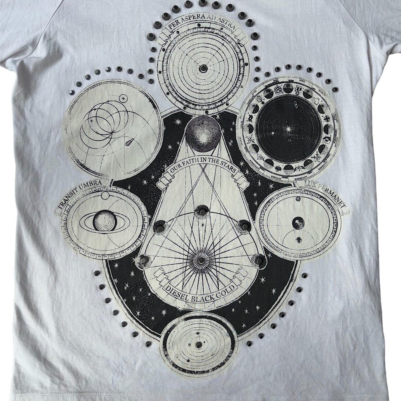 DIESEL BLACK GOLD Astronomical chart Studs T-shirts | CYD