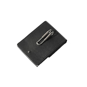 Ed Robert Judson (エドロバートジャドソン) Hughes - Flat Oil Smooth Cow Mini Wallet [Black]