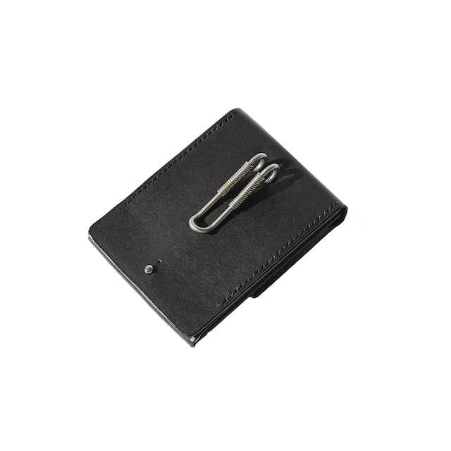 Ed Robert Judson (エドロバートジャドソン) Hughes - Flat Oil Smooth Cow Mini Wallet [Black]