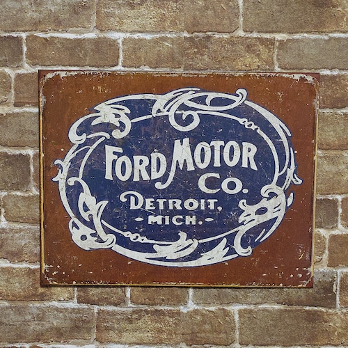 フォード(FORD MOTOR CO. DETROIT MICH)アメリカンブリキ看板