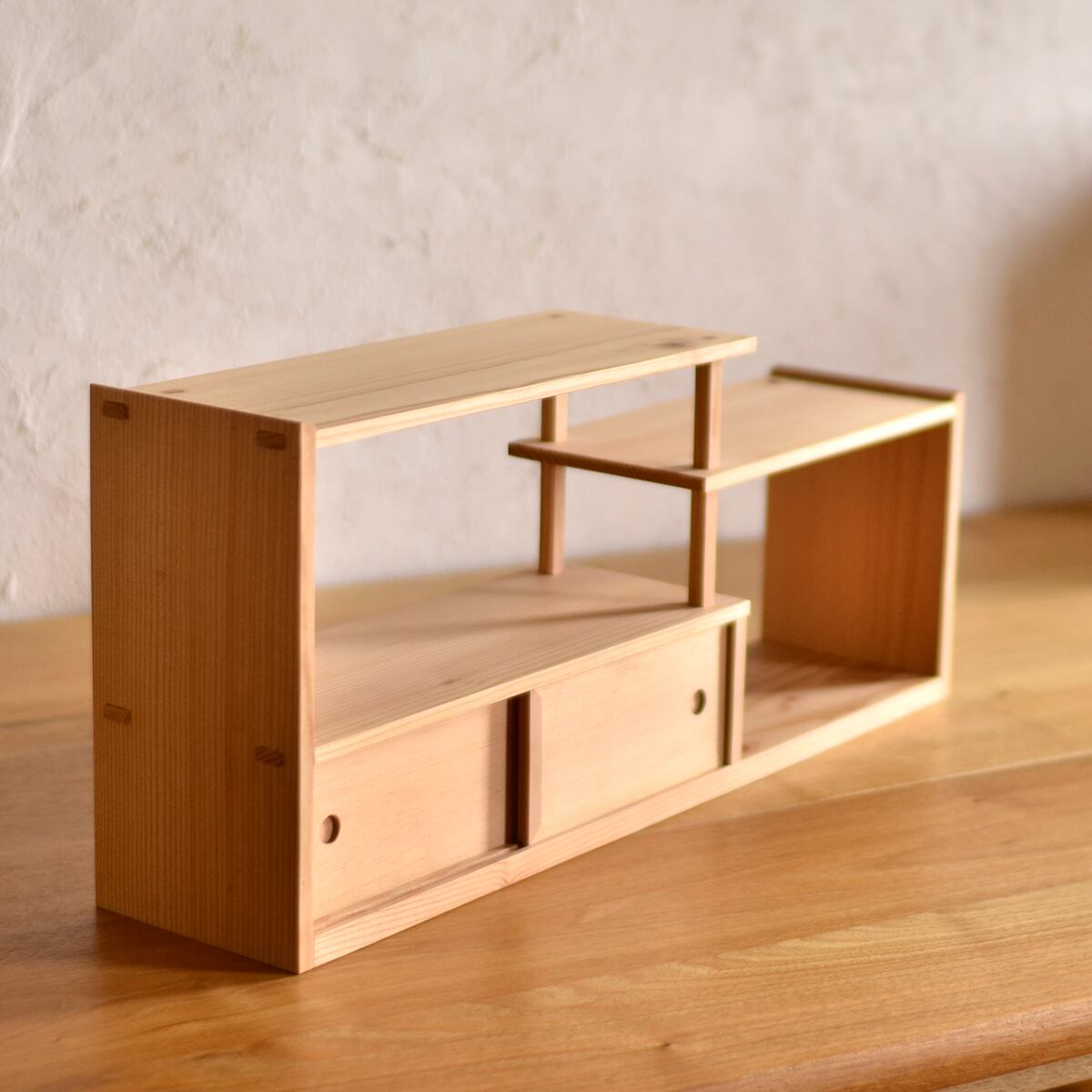 卓上【 違い棚 】松 - オイル | 家具工房のお店【 POZZO（ポッツォ