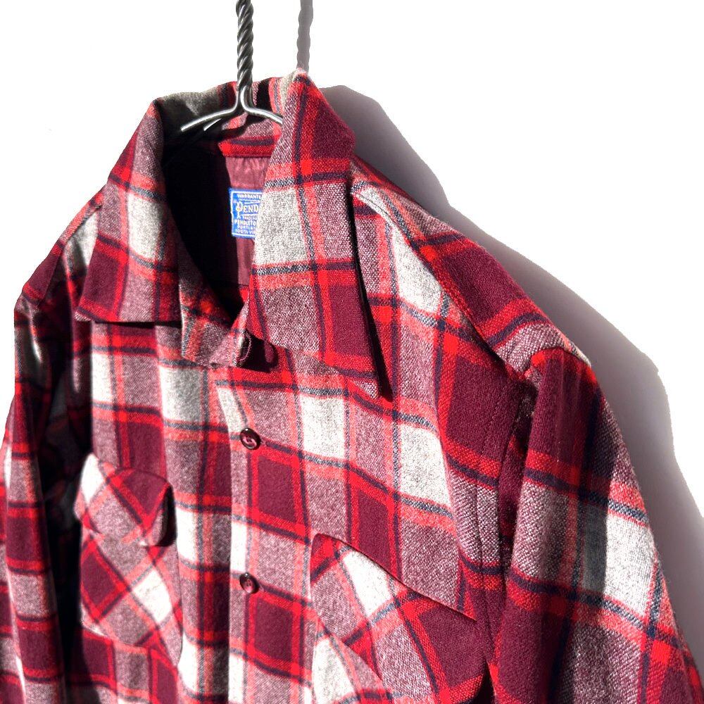 PENDLETON Vintage open collar wool shirt [1950s-] Vintage Wool