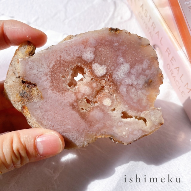 ピンクアメジスト 桜瑪瑙共生 スライス | ishimeku ピンクアメジスト 桜瑪瑙共生 スライス | ishimeku