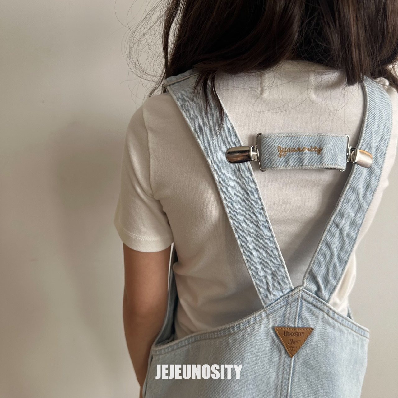 【jejeunosity】ベリーショートオーバーオール サロペット ライトデニム 90〜120cm 240702 - 11