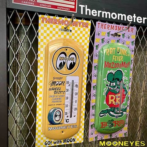 Thermometer サーモメーター MOONEYES ムーンアイズ Rat Fink ラットフィンク 温度計 アナログ ピンストライプ