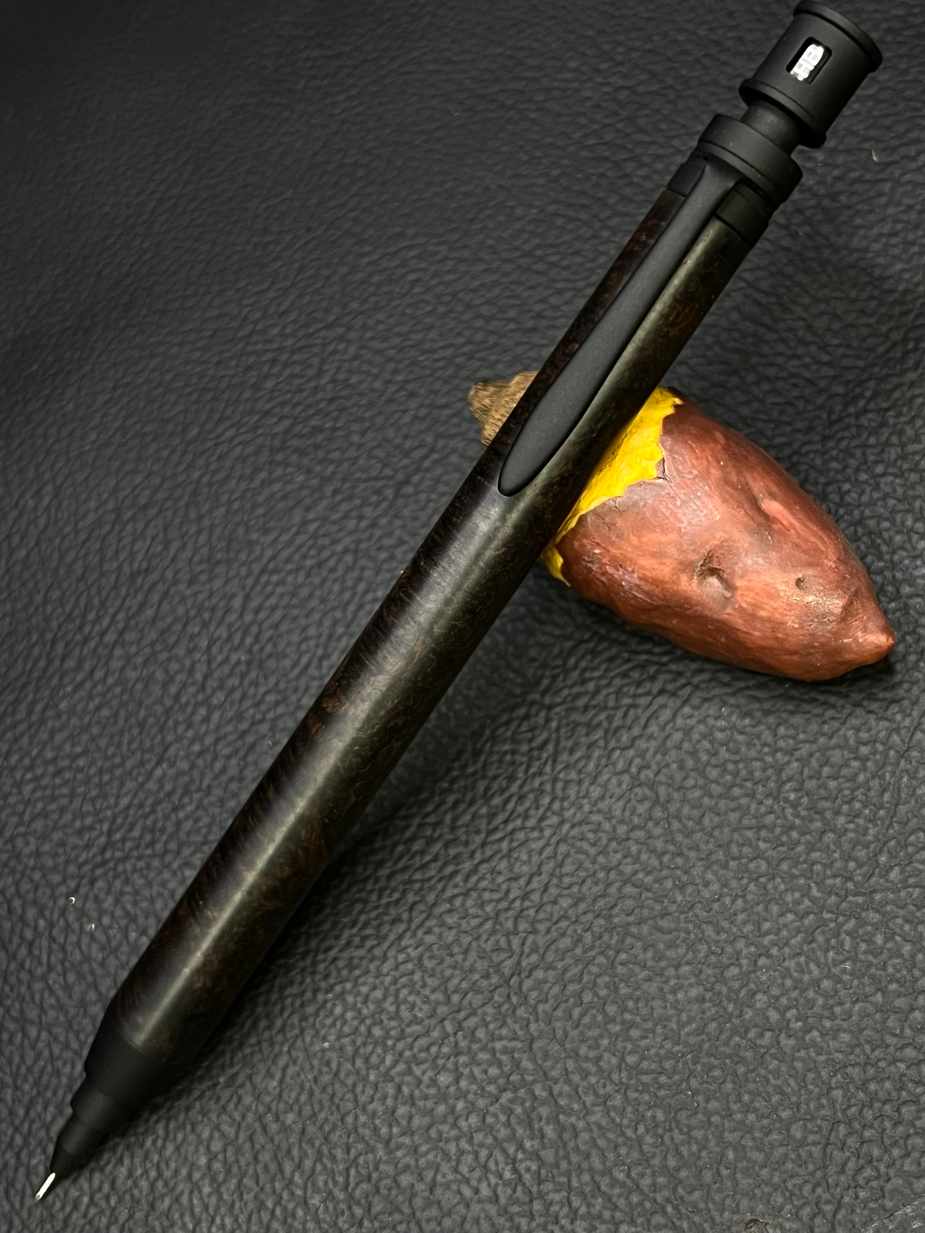 こぶた工房シャープペンシル アフリカンブラックウッドパール 極上0.5mm 4 アフリカンブラックウッドバール 極上杢 | こぶた工房