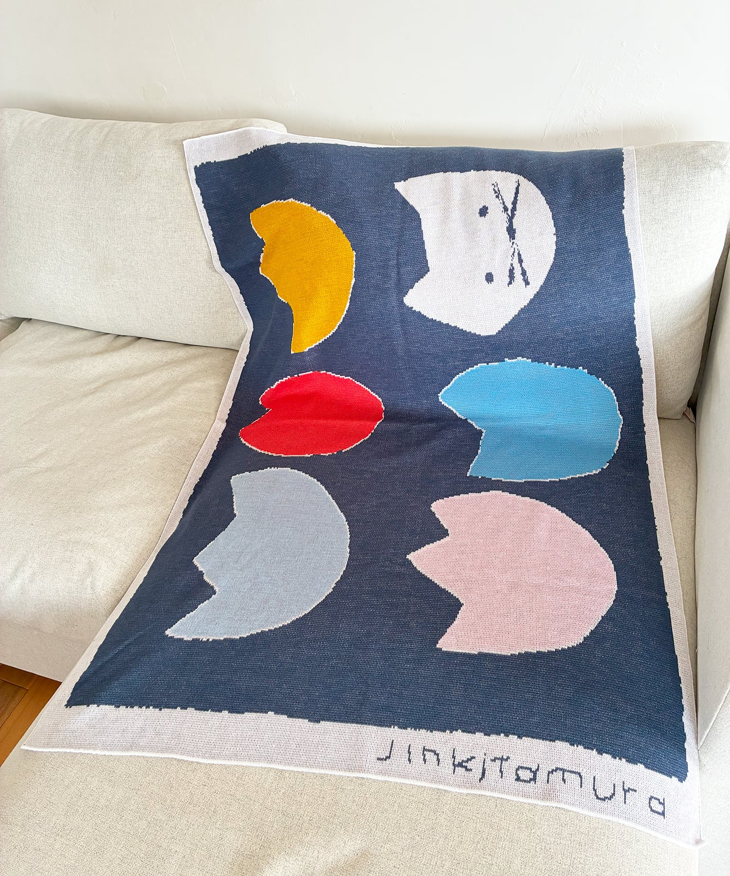 JIN KITAMURA】北村人 KNIT BLANKET FEELINGS OF FLOWERS ニット