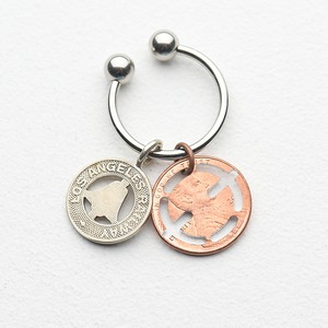 EQUALIZE /  Lucky Penny & Antique Token Key Ring (Los Angeles Rail Way）