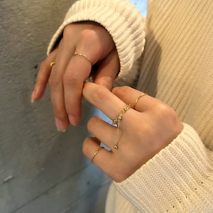 【Stock Only】Silver925 chain ring 0298