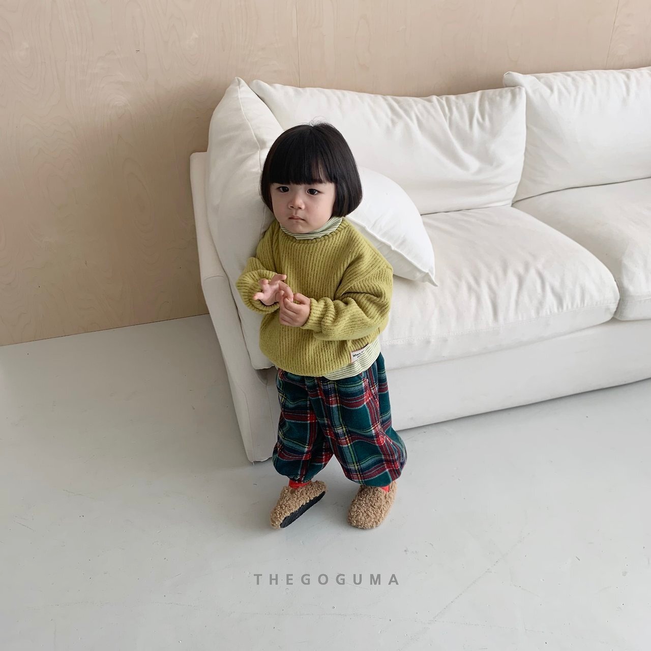 【取寄】THE GOGUMA チェックバルーンジョガーパンツ|冬服|韓国子供服