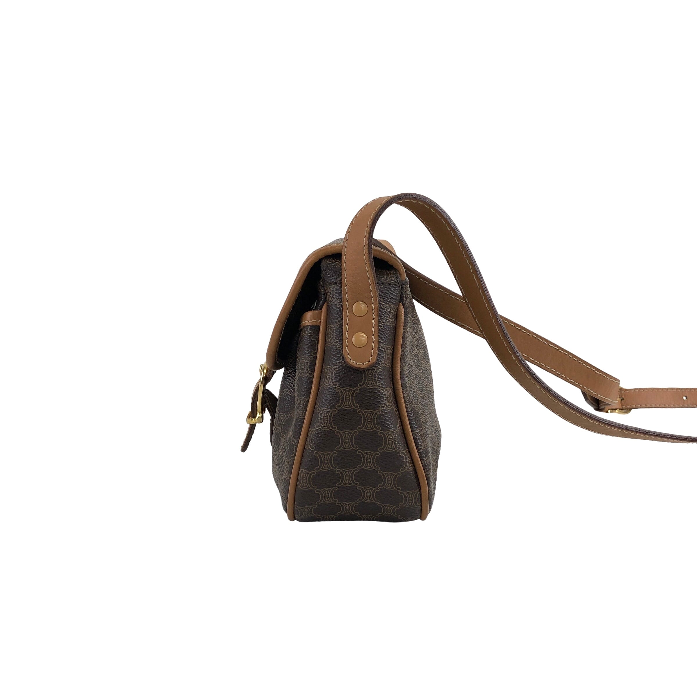 CELINE セリーヌ マカダム ショルダーバッグ ブラウン ブラゾン CELINE セリーヌ マカダム ショルダーバッグ ブラウン ブラゾン