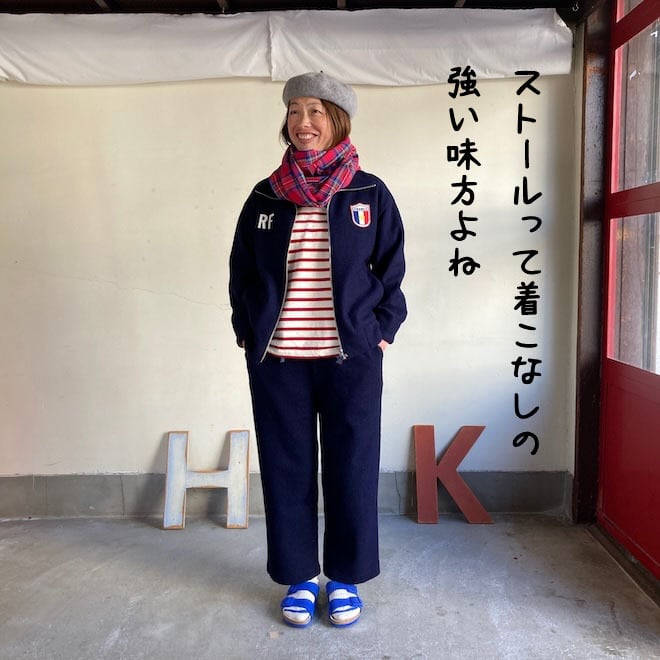59.トリコロールチェック＊さやたぐ ストール Girl's タータンチェック 53Z110 サイズF | 快晴堂