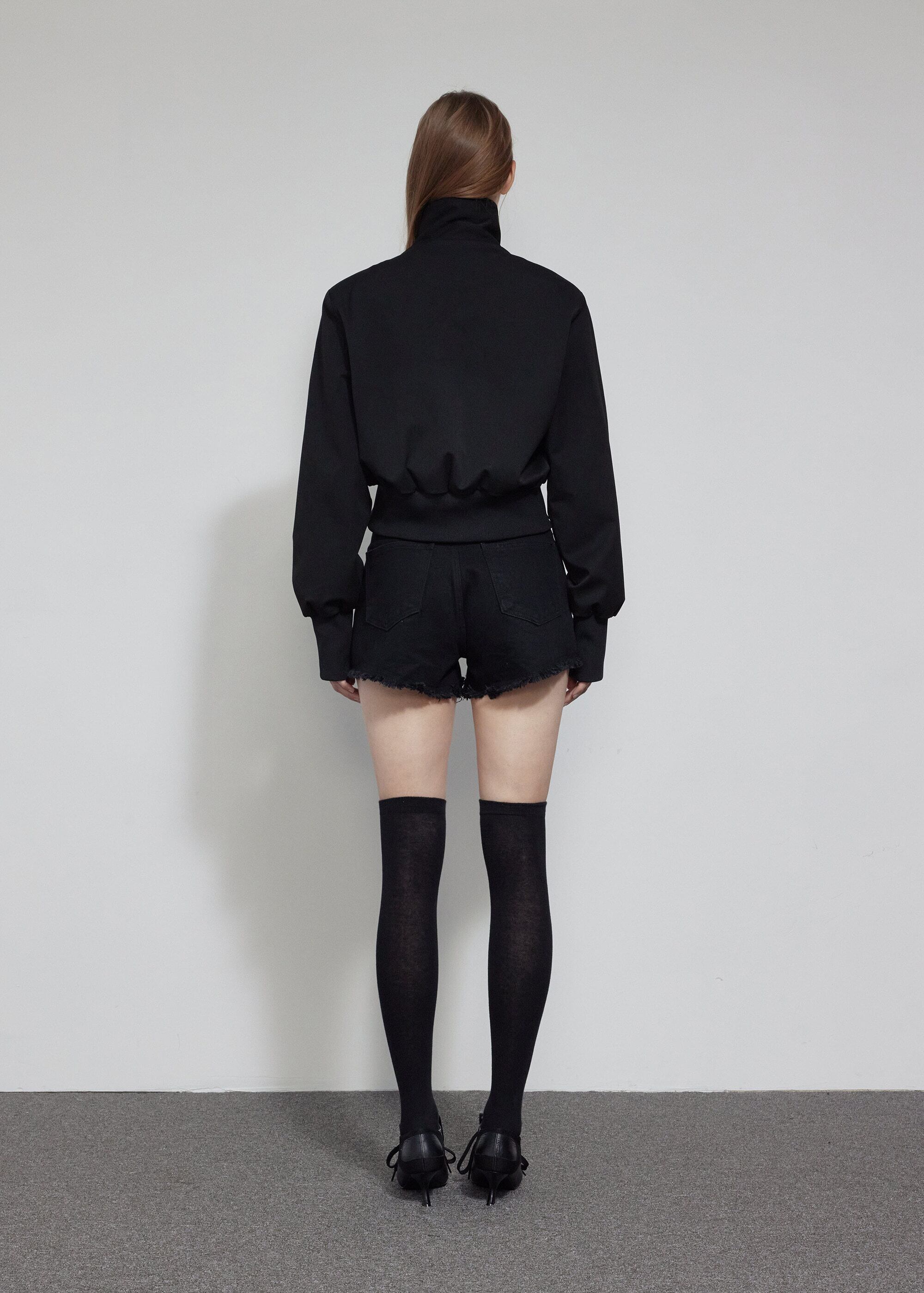 BOHEMIAN SEOUL] SHIRRING TAPE CROP BLAZER, BLACK 正規品 韓国