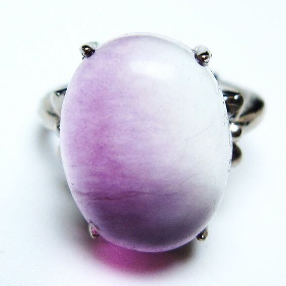 フローライト リング 蛍石 指輪 フリーサイズ 15号 一点物 メール便可 [M便 1/20] 115-7045