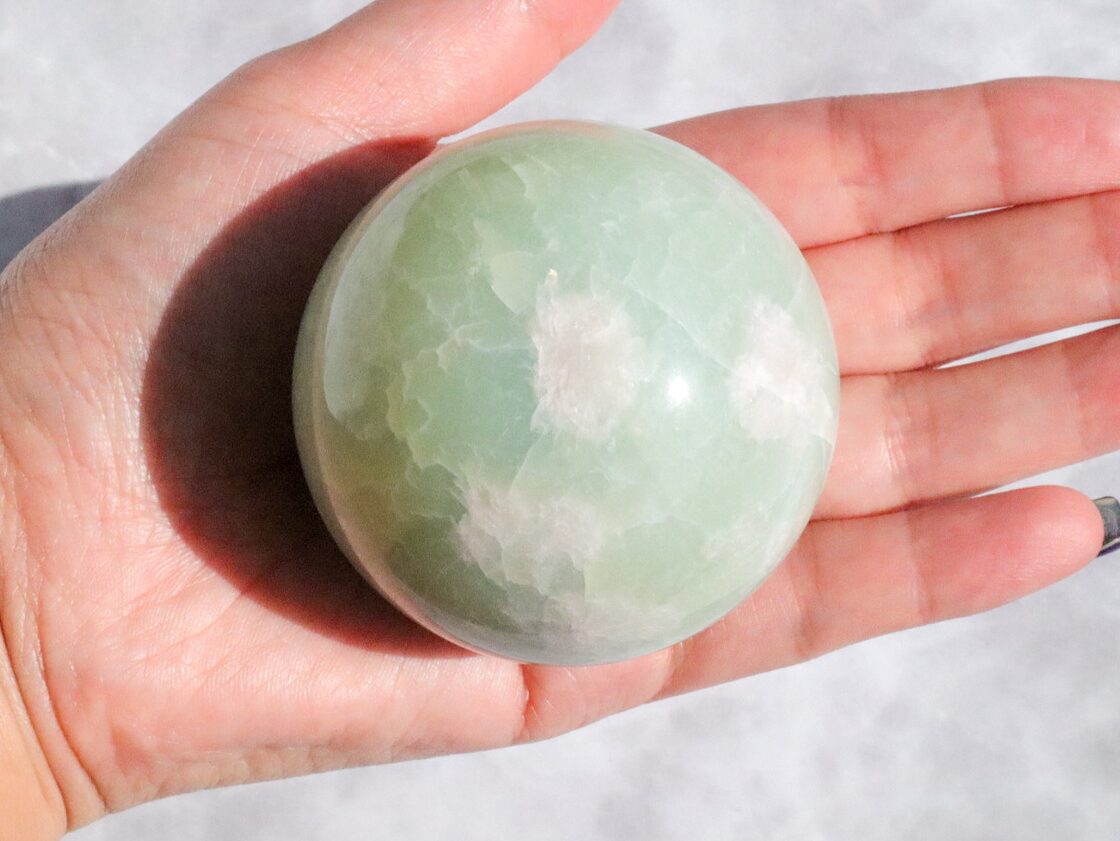 Green Cherry Blossom Agate♡Sphere | Pay ID