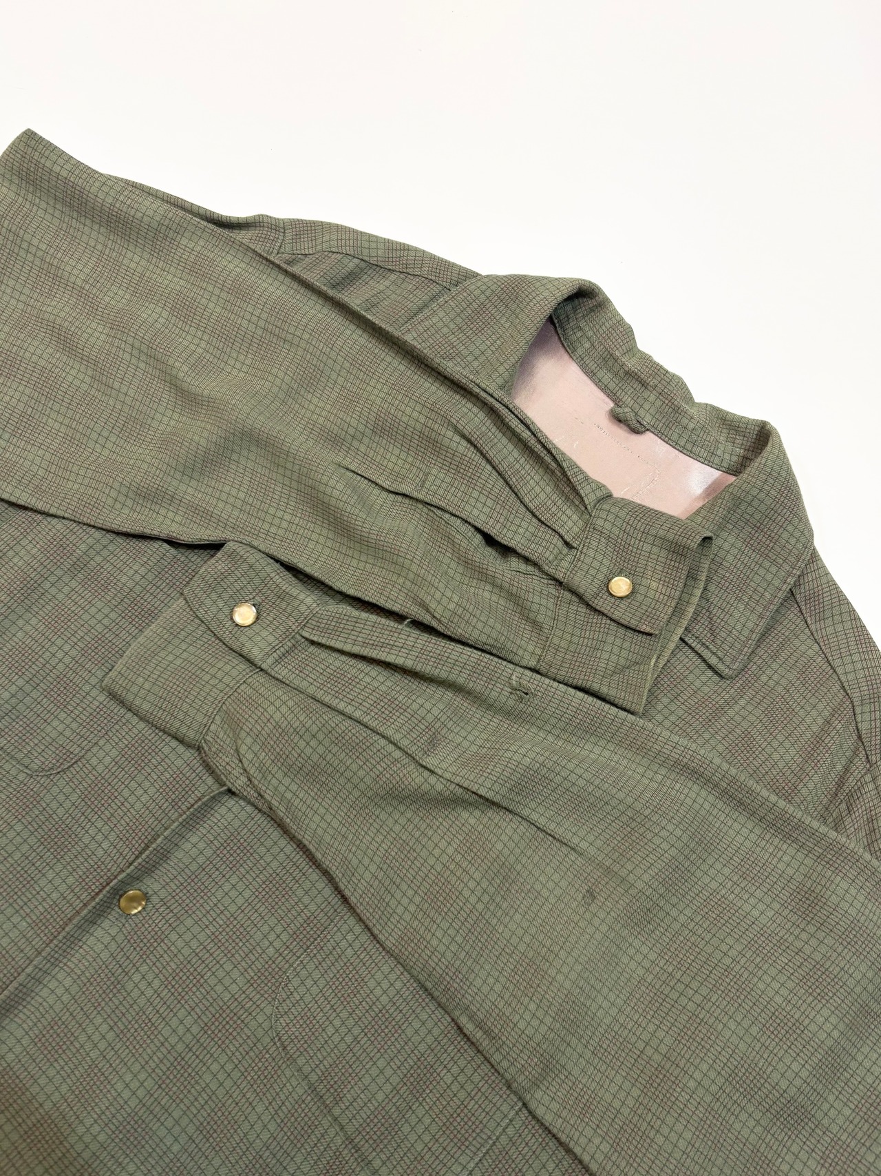 60s Unknown RAYON OPEN COLLAR SHIRT Size M程