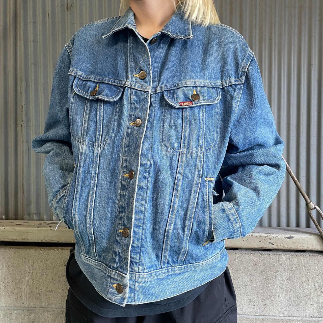 80年代 USA製 Lee リー デニムジャケット 153438 レディースM 古着 80s 