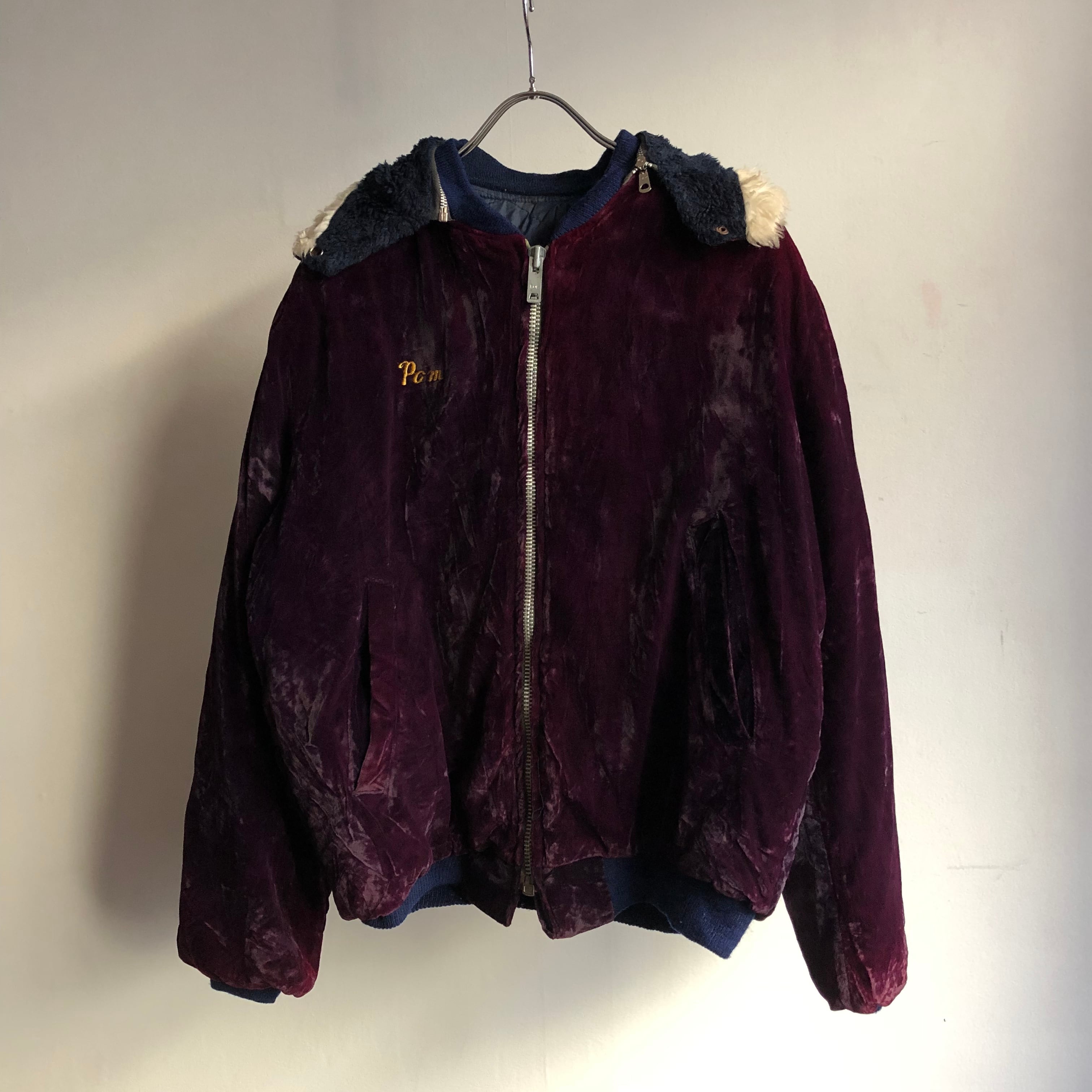 0106 / ~1980's Korea souvenir jacket パープル コリジャン ...