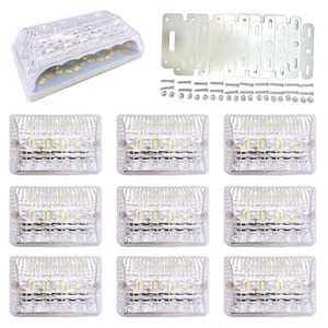 【人気】Meliore LED サイドマーカー 24V ダウンライト 付き トラック 用 デコトラ トレーラー マーカー ランプ 路肩灯 防水 テール アンダー ホワイト クリア 10個