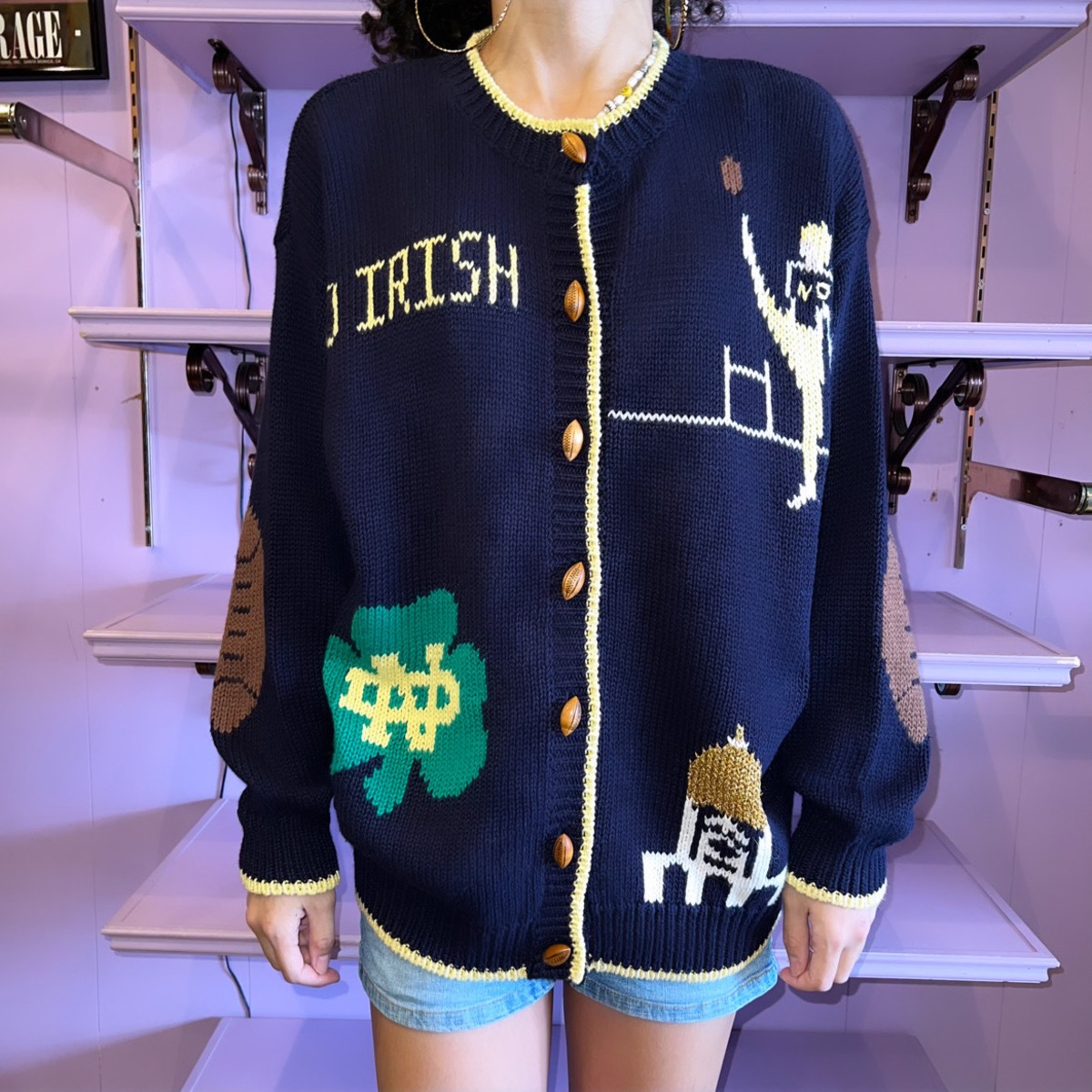 University of Notre Dame Design Knit Cardigan | PINNAP