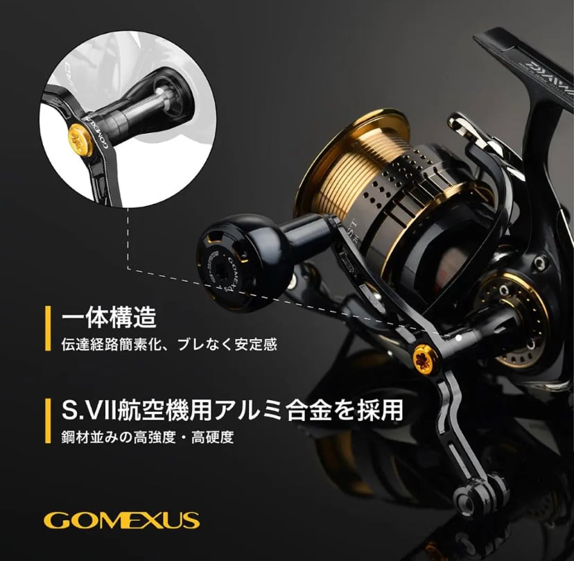 ゴメクサス【gomexus】シマノ/バランスハンドル/ガンメタシルバー 52mm 