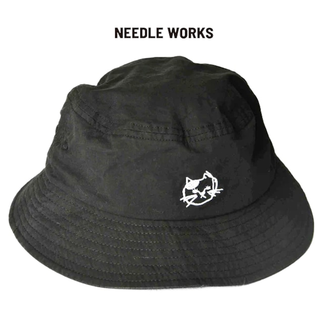 【NEEDLE WORKS】2124013W CAT刺繍ギャバHAT