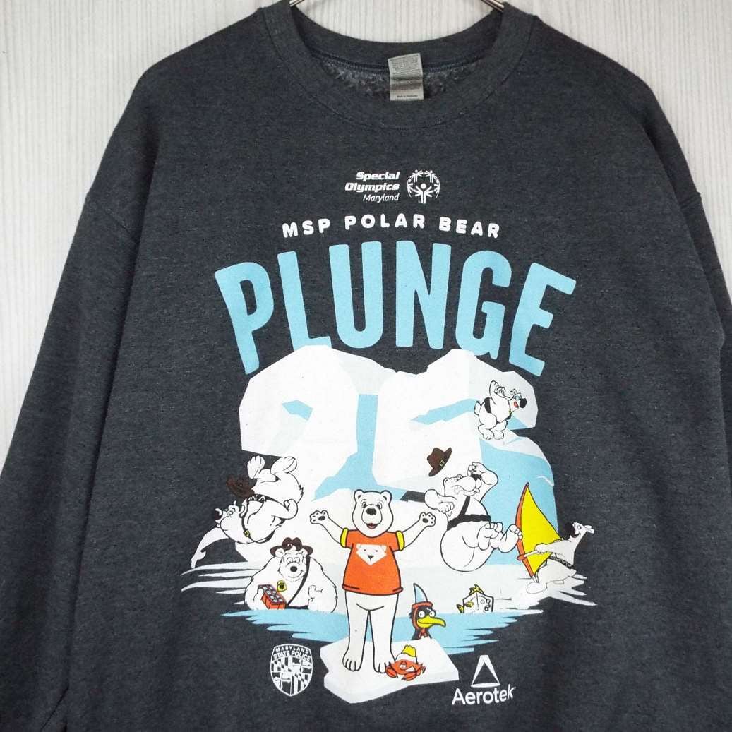 Mサイズ｜PLUNGE MSP POLAR BEAR シロクマ 白くま 企業ロゴ 両面