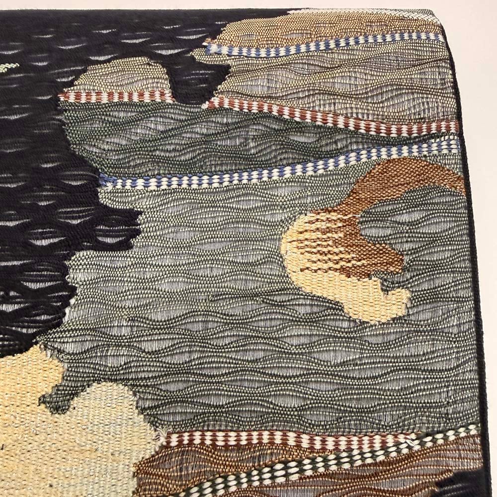 洒落袋帯 しゃれ袋帯 すくい織り ポイント柄 小紋 色無地 紬 451cm