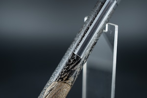 【 豊穣の樹 】 神代栗(クリ)拭き漆 沈金 Black BP 小原古邨 雨中の鷺