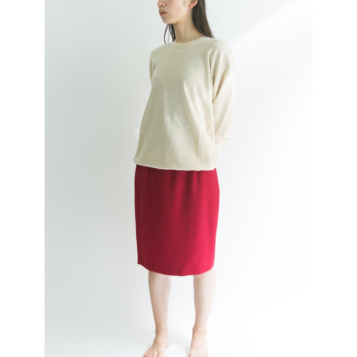 【STATE OF CLAUDE MONTANA】Made in ITALY wool middle skirt（ステート オブ クロード モンタナ  ウール ミドル丈 スカート）10a | MASCOT/E powered by BASE