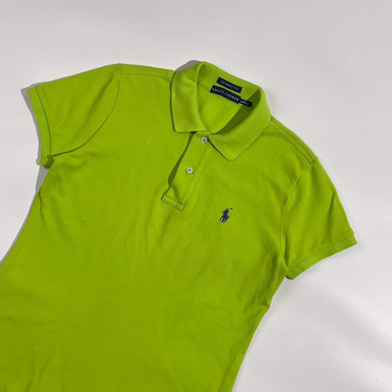 RALPH LAUREN ラルフローレン THE SKINNY POLO 鹿の子 半袖 ポロシャツ サイズ S /ライトグリーン系 レディース