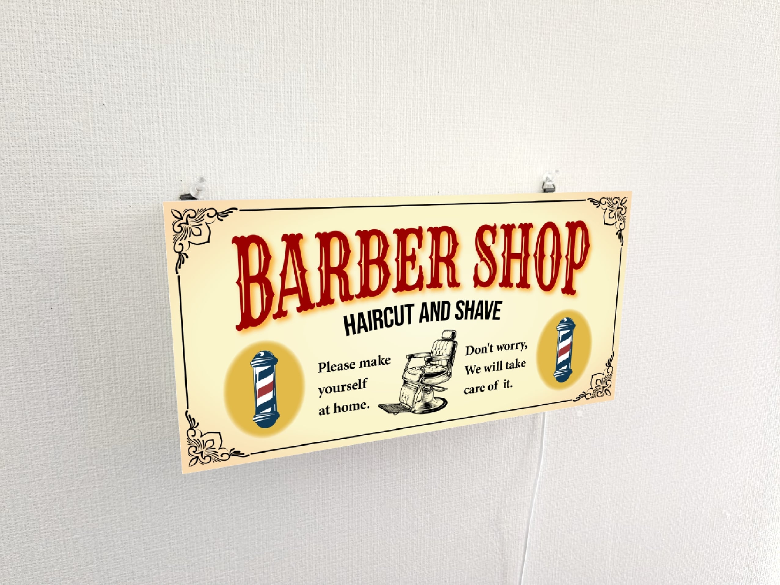 オーダー無料】バーバー ヘアーサロン 理容 看板 置物 雑貨 ライトBOX