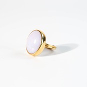 【free size】ラベンダー ヒスイ リング（No.51)